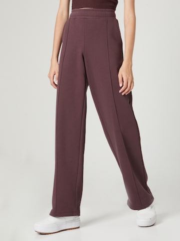 A LOT LESS Wide leg Trousers 'Evie' in Brown