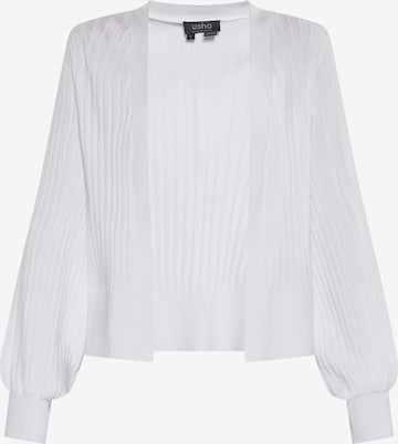 Cardigan usha BLACK LABEL en blanc : devant