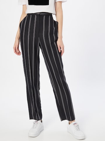 Regular Pantalon à plis TOMMY HILFIGER en noir : devant