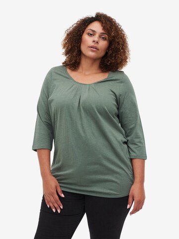 Zizzi Blouse 'Mloa' in Groen: voorkant