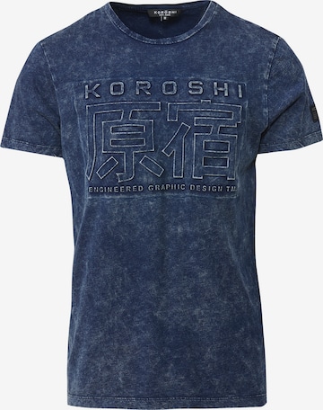 KOROSHI Shirt in Blauw: voorkant