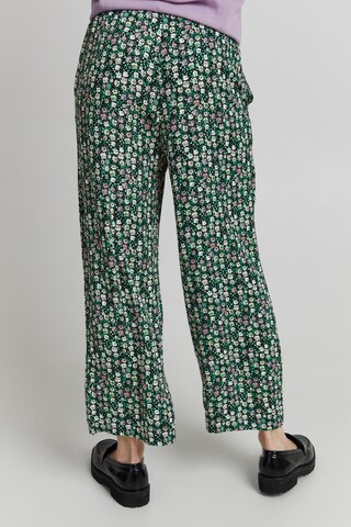 ICHI Wide leg Broek 'IHMARRAKECH' in Groen