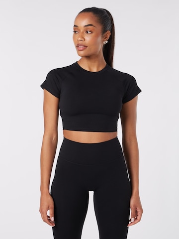 Sport top de la YO-GAYA pe negru: față