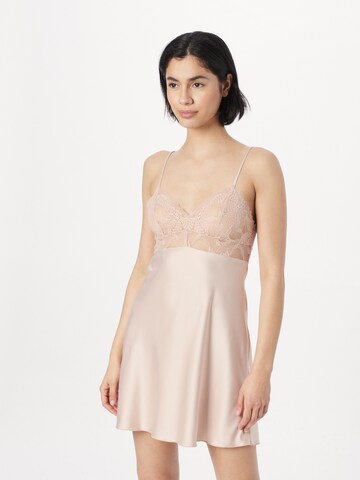 LingaDore Negligee in Beige: front