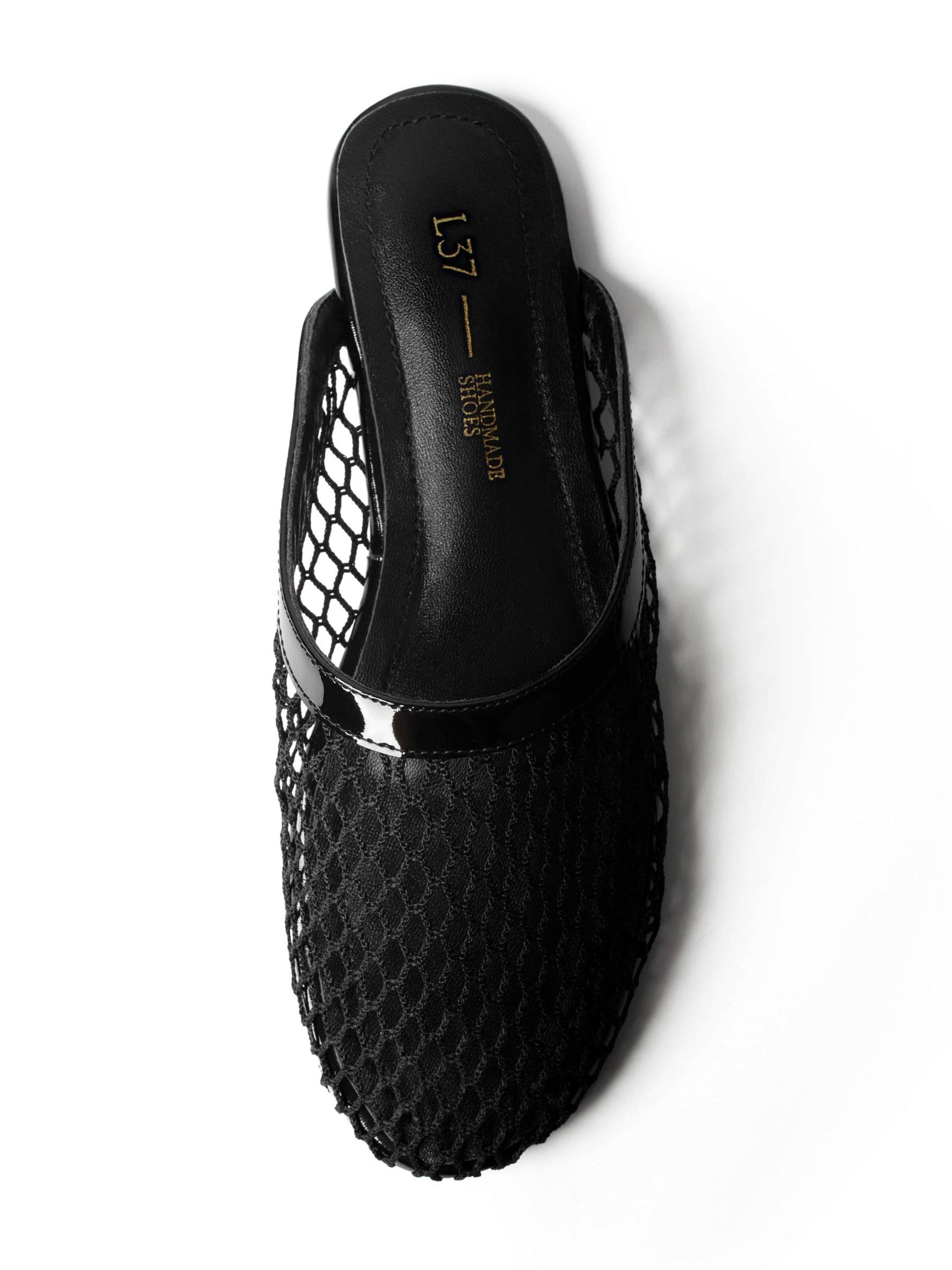 L37 HANDMADE SHOES - Sapato Slip-on 'SANTORINI STEPS' em preto