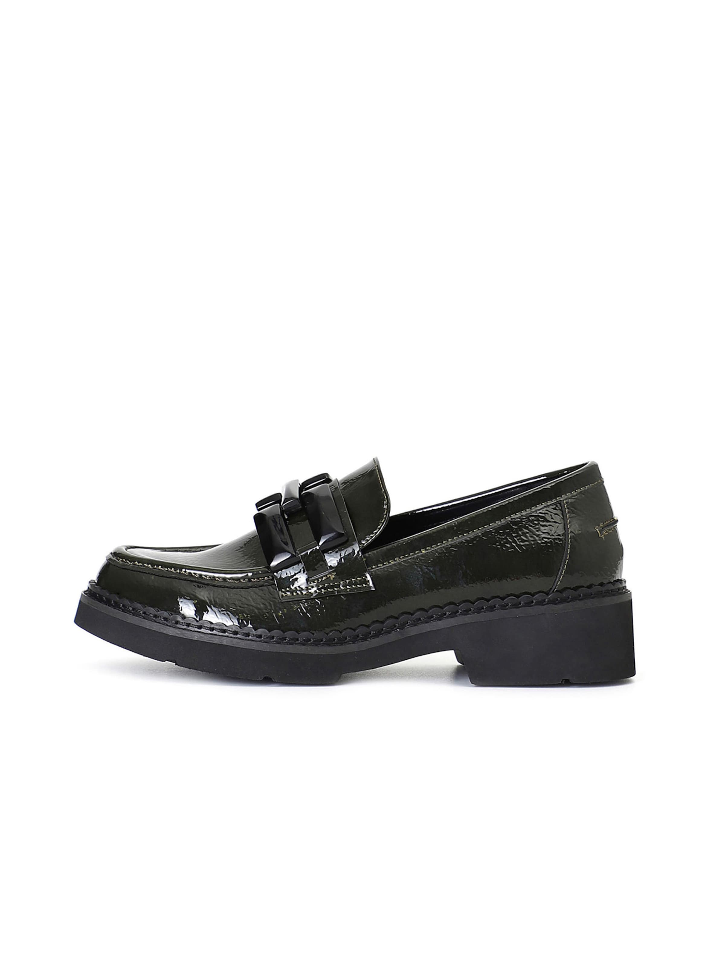 Mocassino di CAFè NOIR in verde: frontale