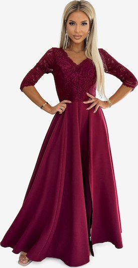 Numoco Abendkleid 'Maxikleid Amber' in bordeaux, Produktansicht