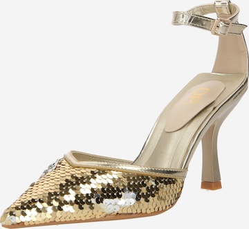 Dorothy Perkins - Sapatos abertos atrás em ouro: frente