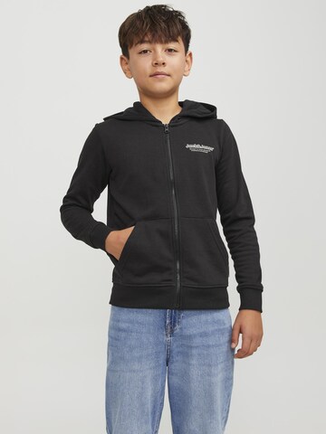 Veste de survêtement 'Lakewood' Jack & Jones Junior en noir : devant