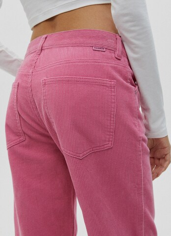 Pull&Bear Wide Leg Hose in Pink