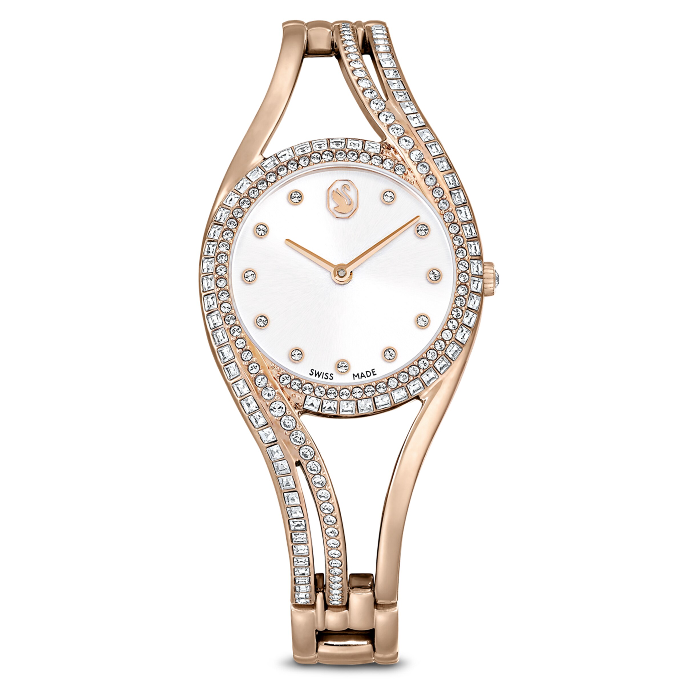 Swarovski Uhr in Gold: Vorderseite