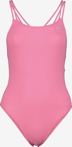 Nike Swim Badeanzug ' Hydrastrong Solid Spiderback ' in Pink: predná strana