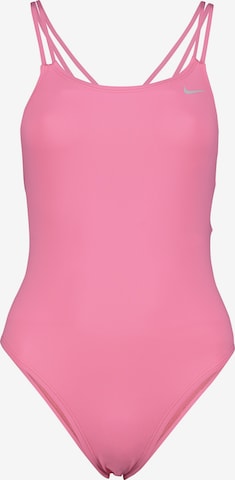 Bustier Maillot de bain ' Hydrastrong Solid Spiderback ' Nike Swim en rose : devant