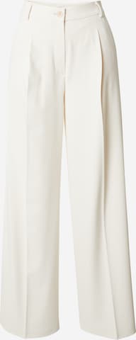 GERRY WEBER Широкий Плиссированные брюки в Белый: спереди