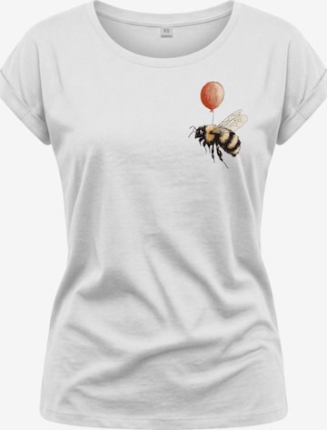 MAKAYA Shirt 'Flughilfe' in White: front
