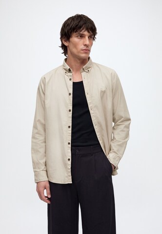 Regular fit Camicia di Lindbergh in beige: frontale