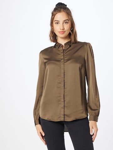 VILA Blouse 'ELLETTE' in Bruin: voorkant