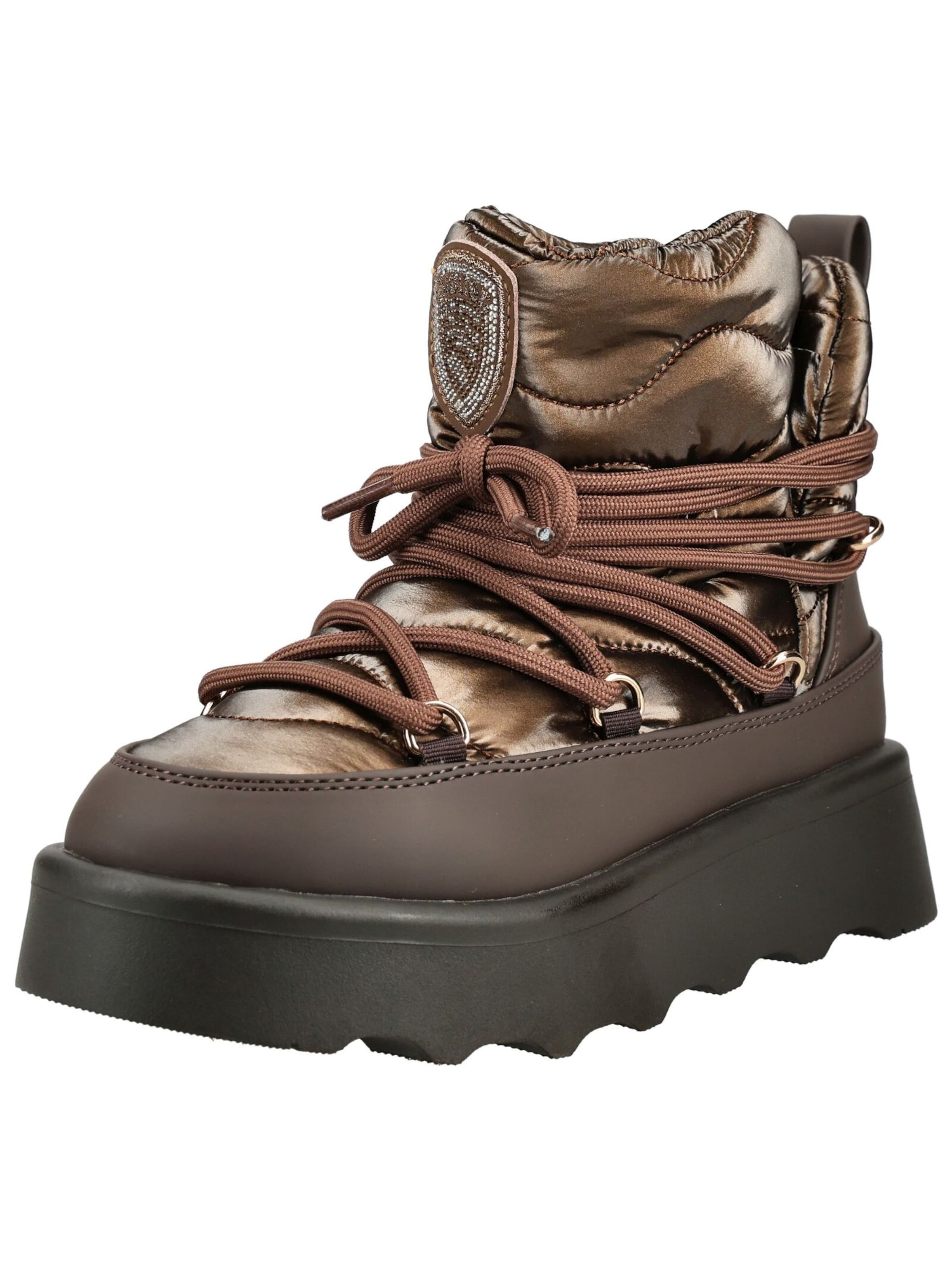 Stivaletto stringato di Blauer.USA in marrone: frontale
