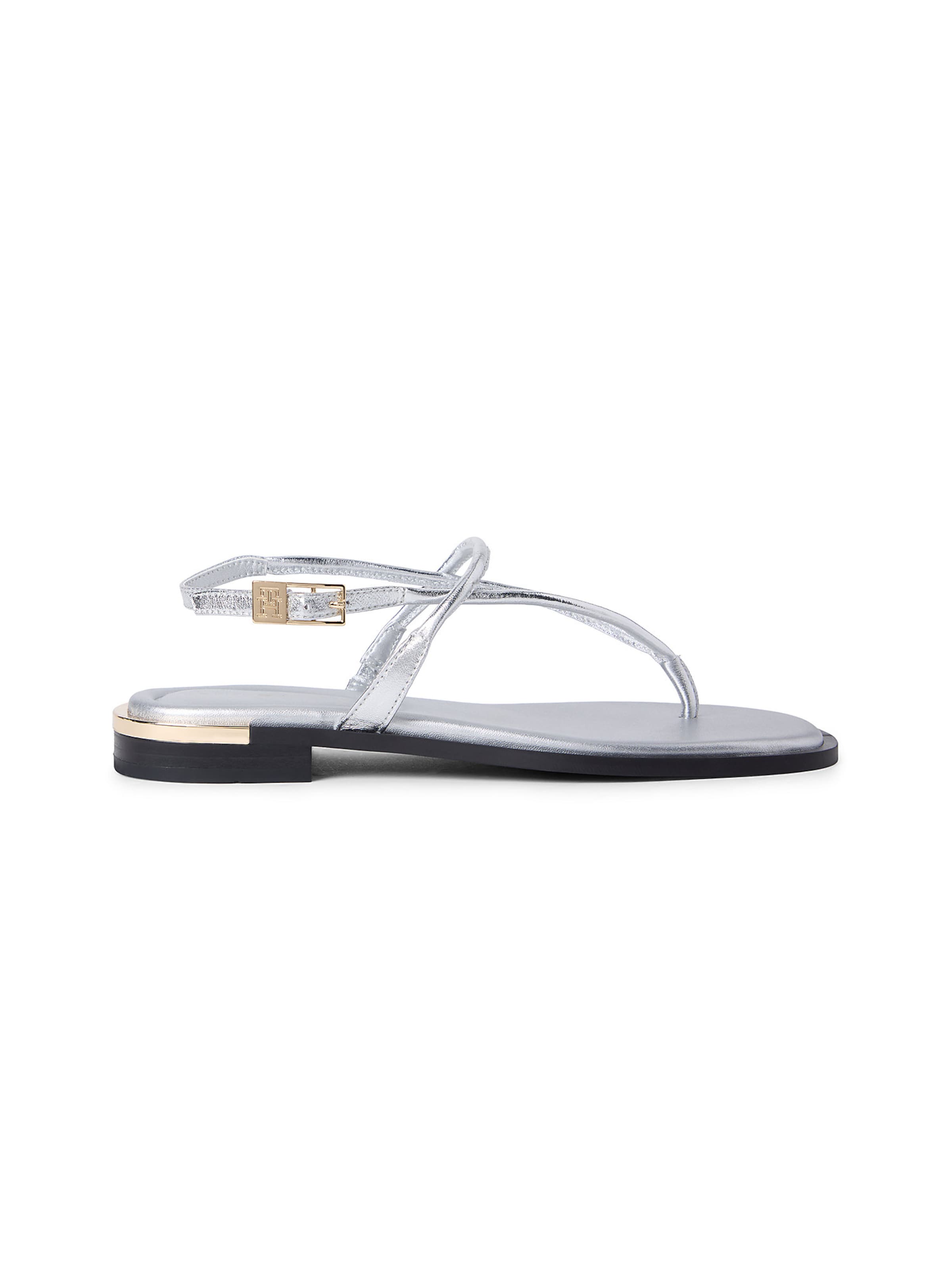 TOMMY HILFIGER T-bar sandals in Silver