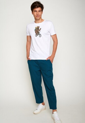 GREENBOMB Shirt 'Animal Bear Bike' in Wit