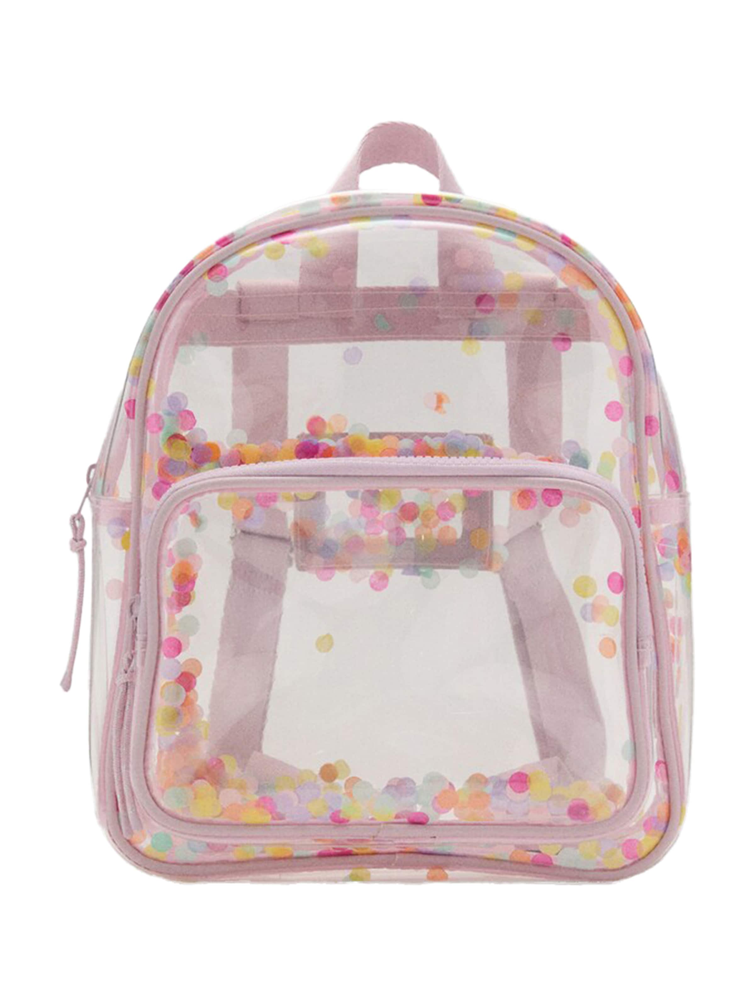 MANGO KIDS Batoh 'Confeti' – pink: přední strana