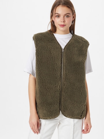 Gilet 'Peggy Pile' WEEKDAY en vert : devant