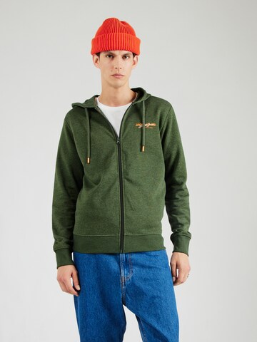 Veste de survêtement 'ALVIS' JACK & JONES en vert : devant