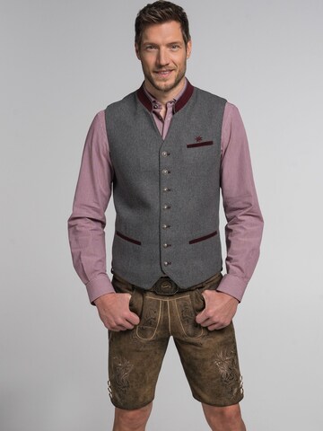 SPIETH & WENSKY Traditional Vest 'FCB - Tazio' in Grey: front