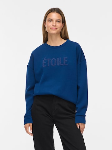 Sweat-shirt 'VIReflect' VILA en bleu : devant