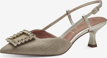 TAMARIS Slingpumps in Beige: voorkant