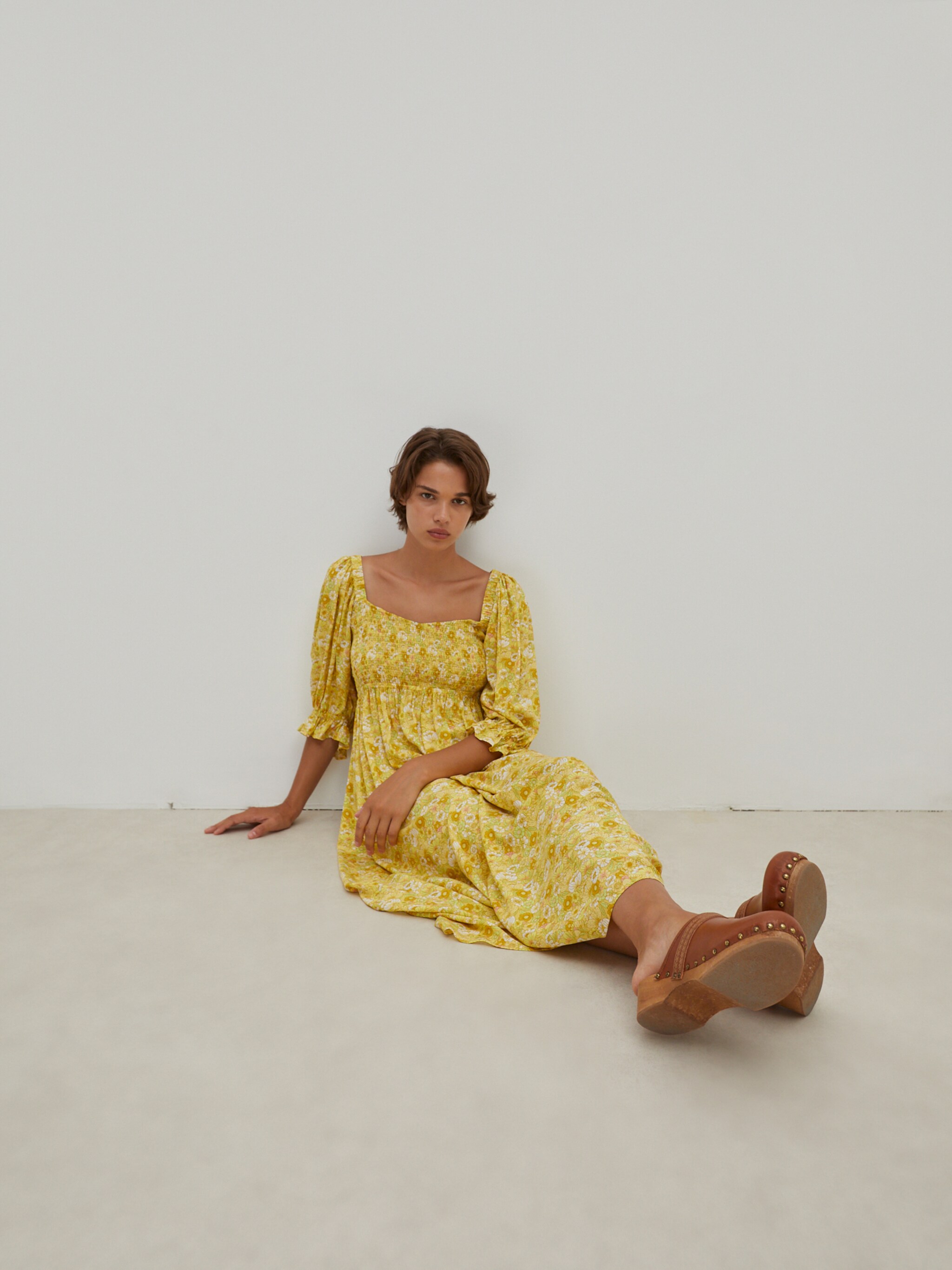 EDITED Produits Robe 'Maleah' moutarde