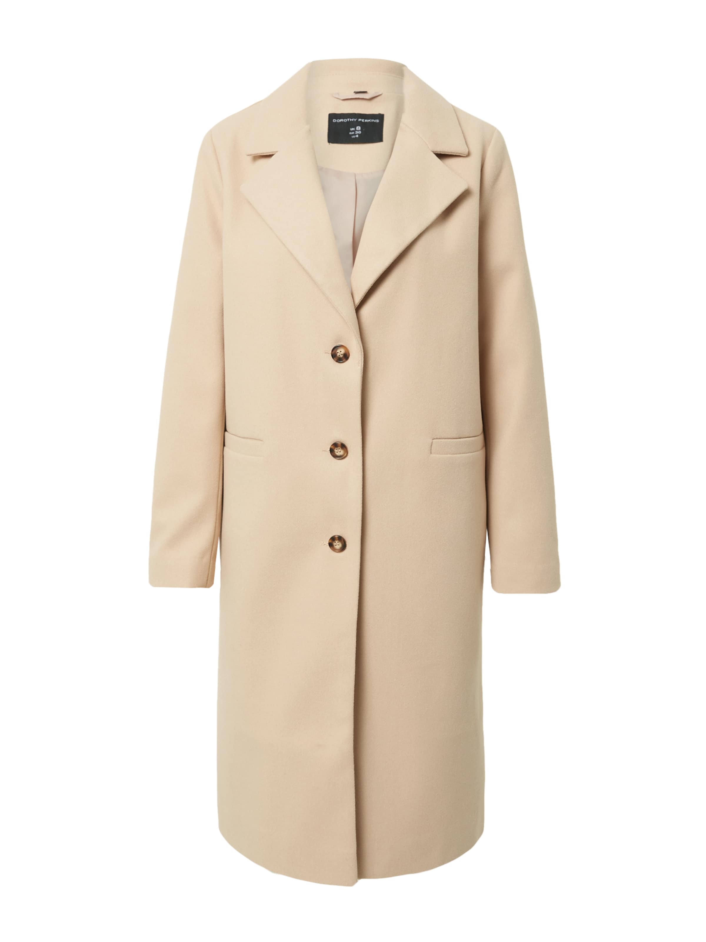 bēšs Dorothy Perkins Starpsezonu mētelis: no priekšpuses