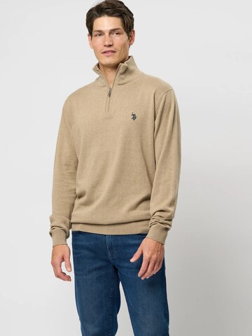 U.S. POLO ASSN. Pullover 'Brison' i beige: forside