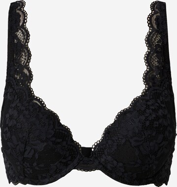 Lindex Push-up Bra 'Malva Iris' in Black: front