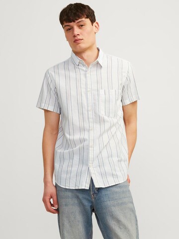 JACK & JONES Regular fit Button Up Shirt in White: front