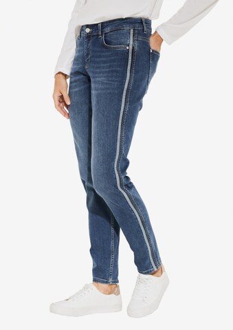 COMMA Slimfit Jeans in Blauw: voorkant