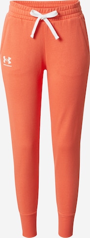 Pantalon de sport 'Rival' UNDER ARMOUR en orange : devant