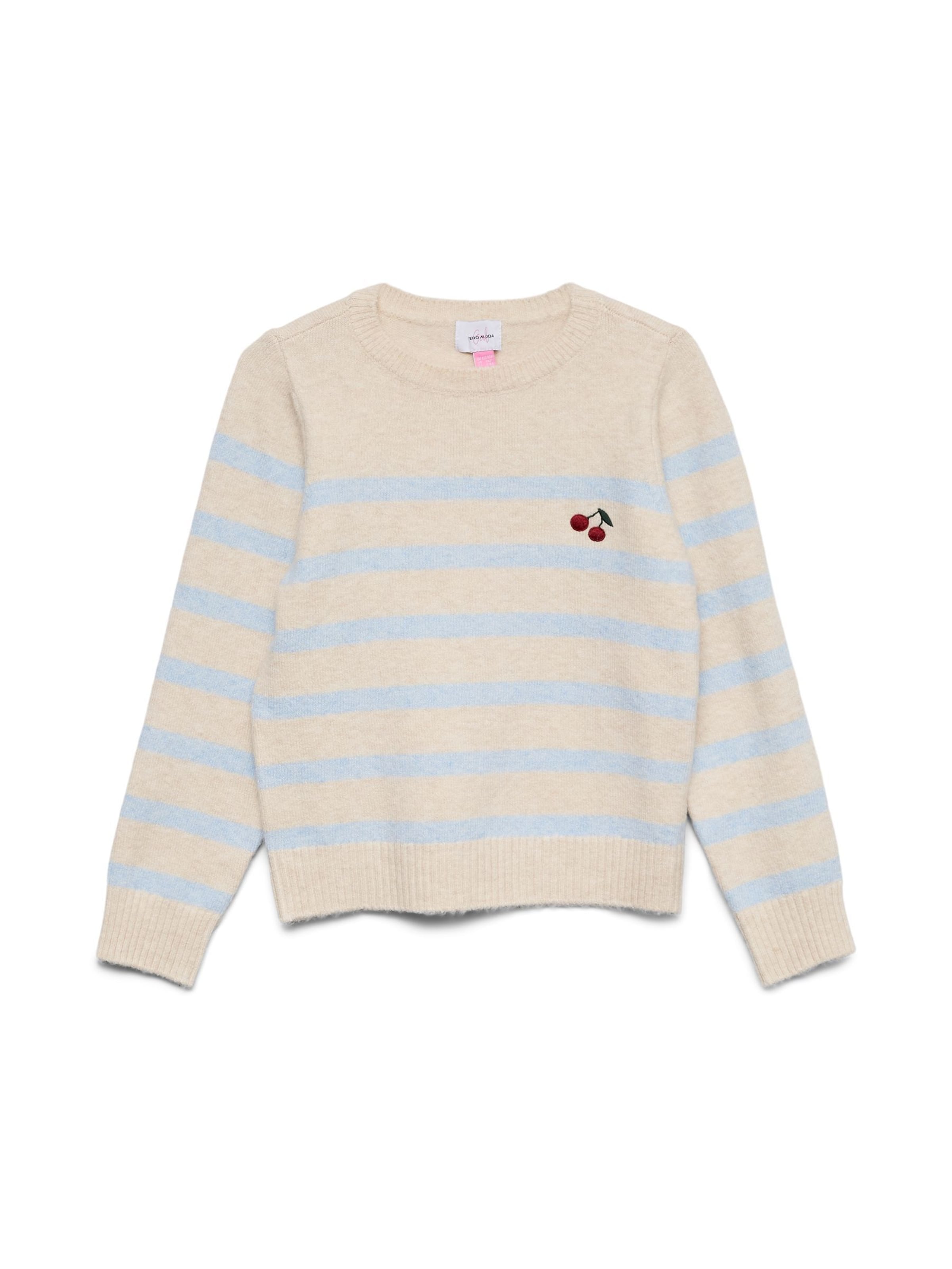 Vero Moda Girl Trui 'VMDoffy' in Beige: voorkant