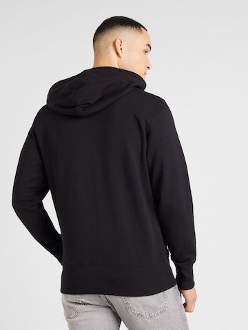 Calvin Klein Jeans Zip-Up Hoodie 'Institutional' in Black