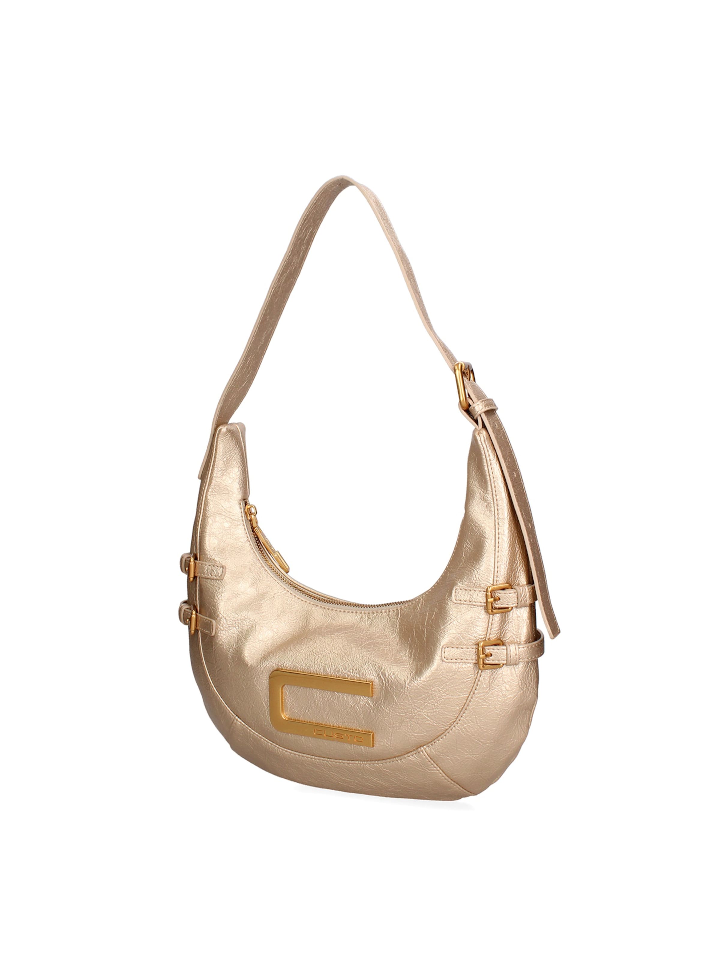 Borsa a spalla di Custo Barcelona in oro: frontale