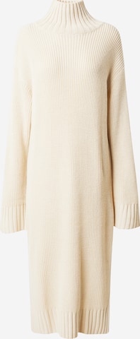 Monki Strikkjole i beige: forside