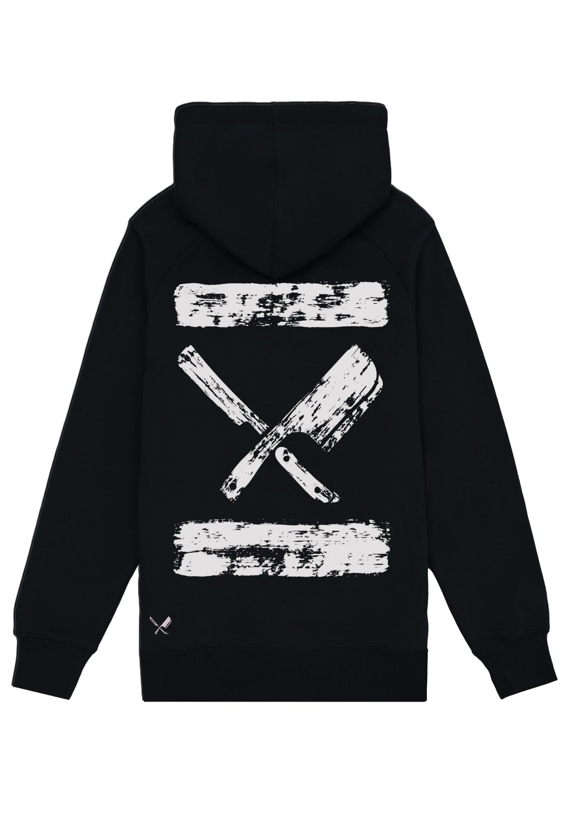 Distorted People Mikina 'Inked Blades' – černá: přední strana