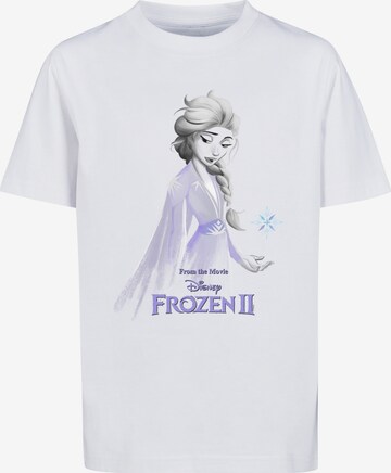F4NT4STIC T-Shirt 'Disney Frozen 2 Elsa Unity Snowflake' in Weiß: predná strana