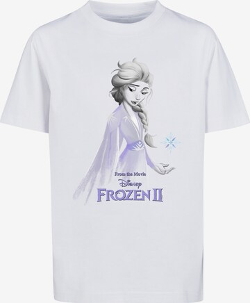 F4NT4STIC Shirt 'Disney Frozen 2 Elsa Unity Snowflake' in White: front