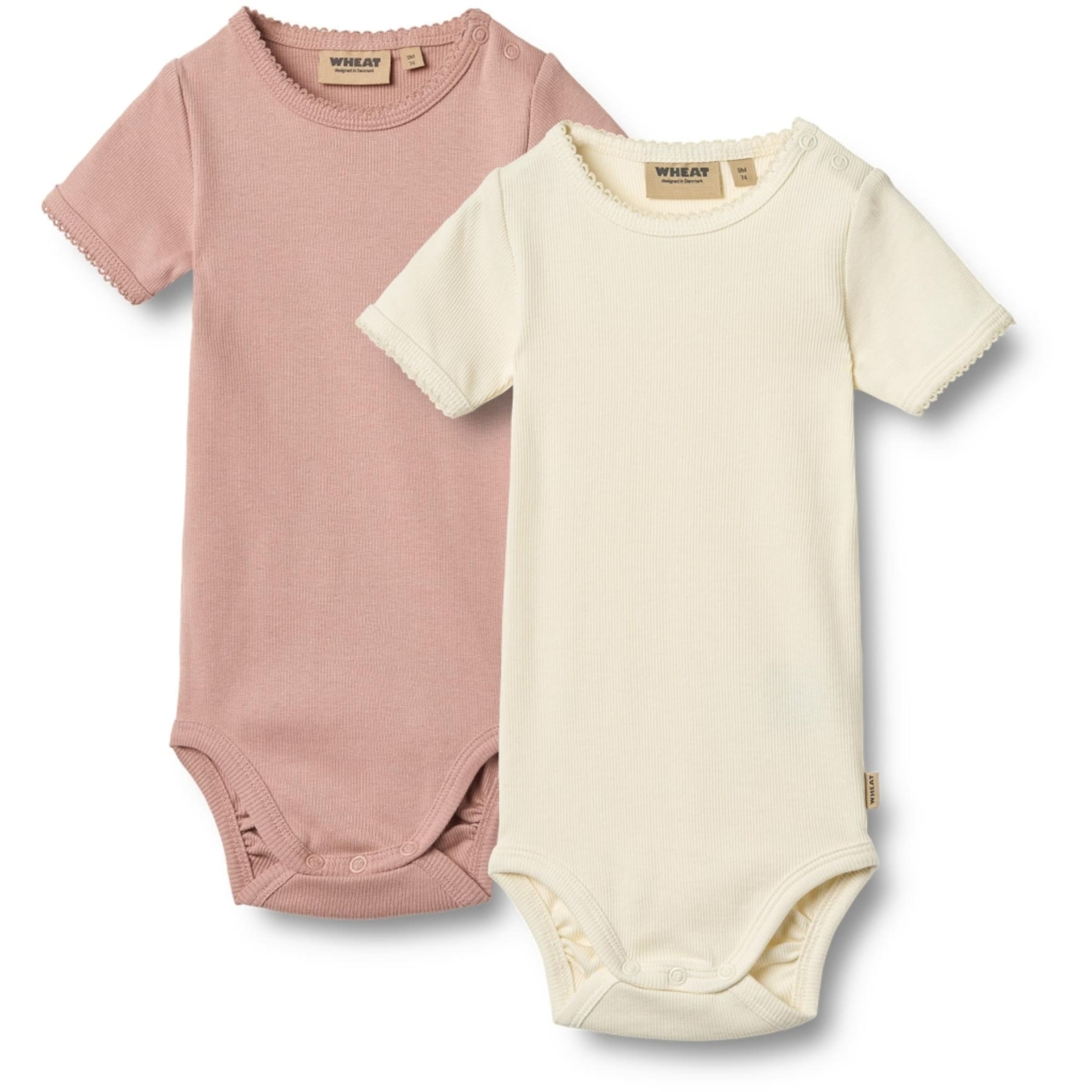 WHEAT - Pijama entero/body 'Elisa' en rosa: frente