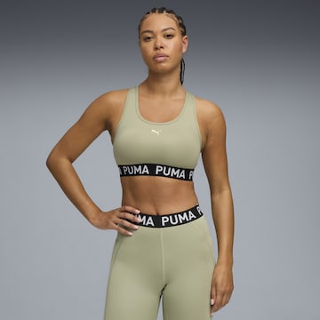 PUMA Bustier Sport-BH '4Keeps' in Grün: Vorderseite