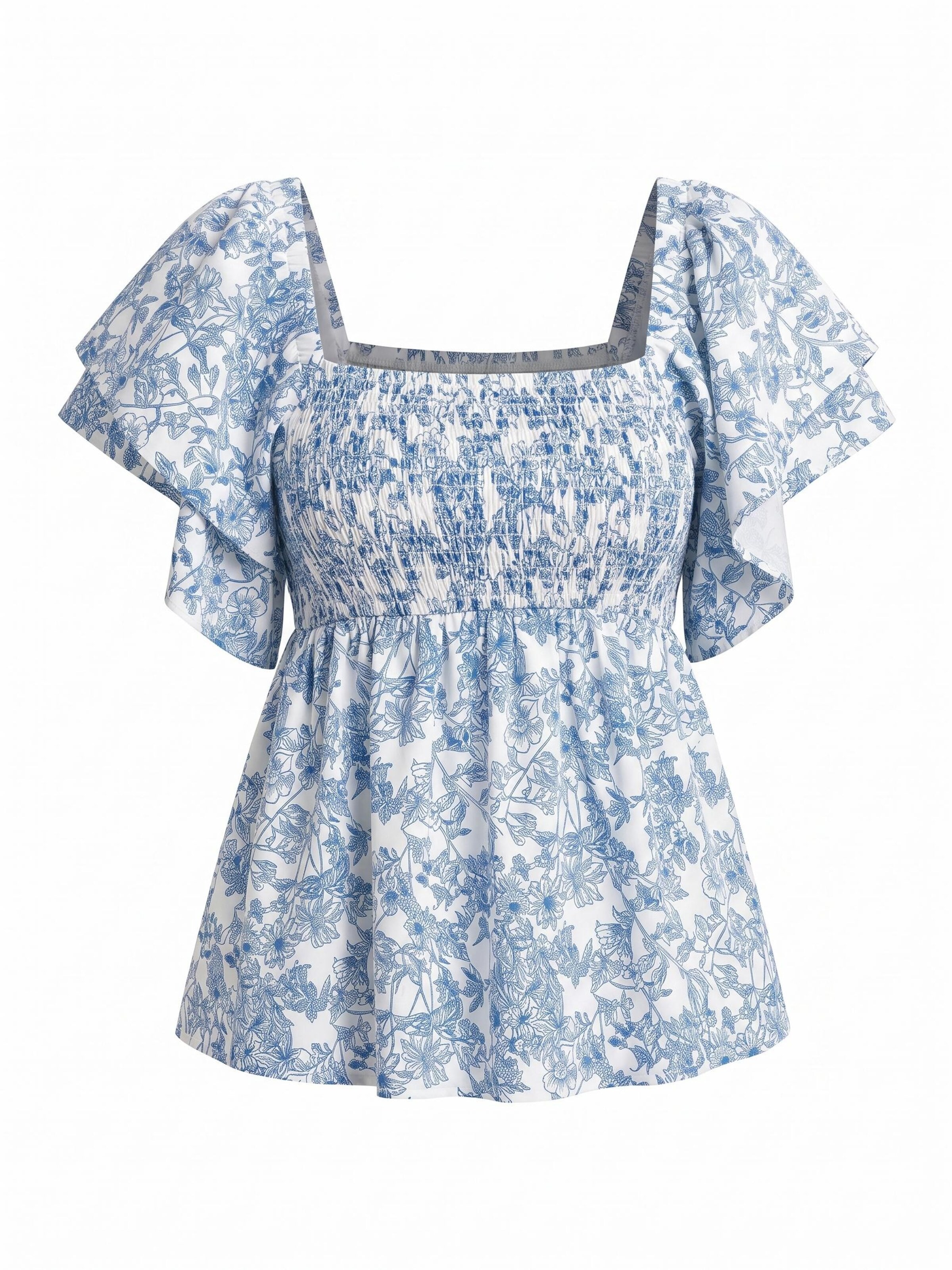 Cupshe Top – modrá: přední strana