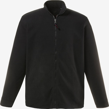 JP1880 Fleece jas in Zwart: voorkant