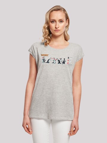 F4NT4STIC Shirt 'Looney Tunes Sylvester Colour Code' in Grau: predná strana