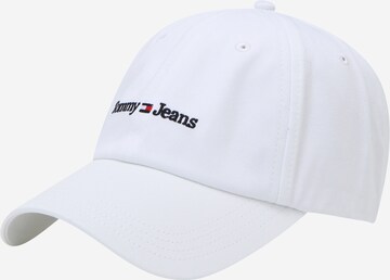 Tommy Jeans Cap in White: front